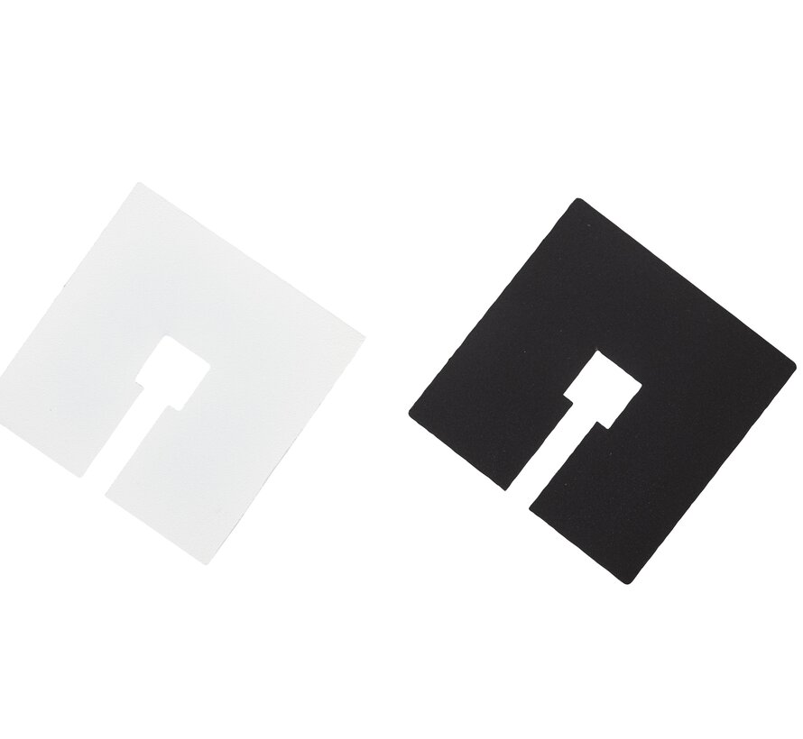 Afdekkap voor Railverlichting – 10x10 cm – Mat Zwart
