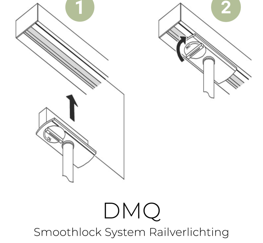 Complete set Rail - 2 meter - 4x Swift GU10 Railspot - Wit