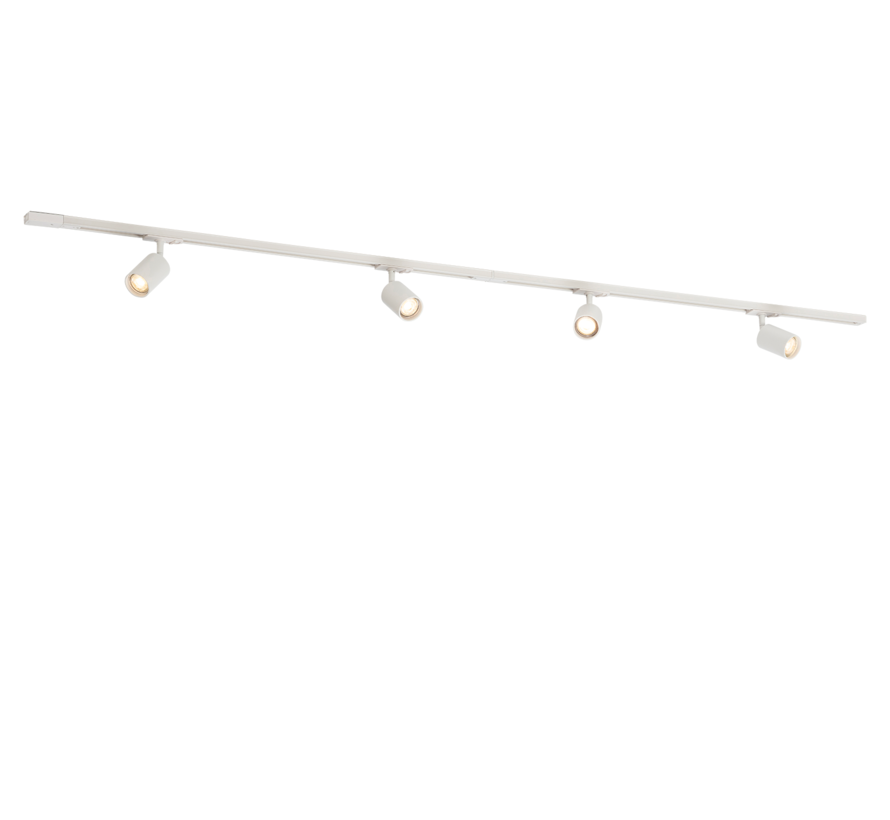 Complete set Rail - 2 meter - 4x Swift GU10 Railspot - Wit