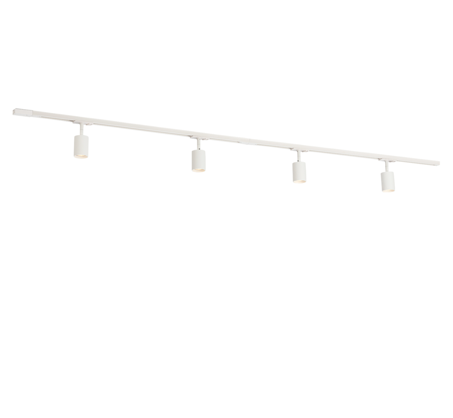 Complete set Rail - 2 meter - 4x Swift GU10 Railspot - Wit