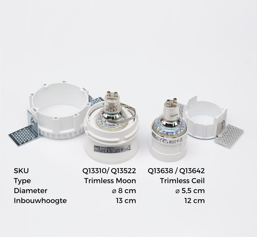 Trimless inbouwspot GU10 Myra Rond Wit - IP44