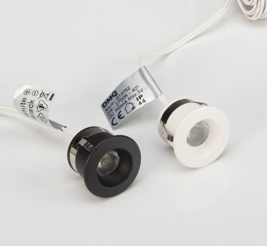 Mini Inbouwspot Shelf – Voor Nis, Wandplank of Badkamer – IP44 – Zwart