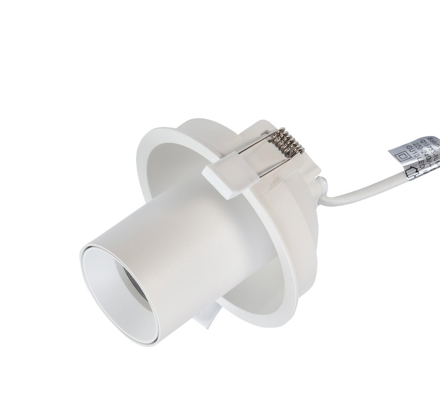 Plafondspot Elmont Inbouwspot Verdiept – Rond - Richtbare Tube - Zwart of Wit