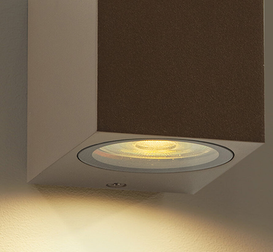 Wandlamp buiten Delmont 1 Mat Brons