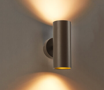 DMQ Wandlamp Elmont 2 Mat Brons Rond