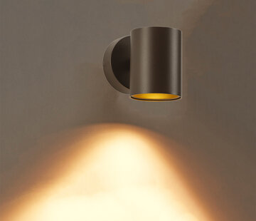 DMQ Wandlamp Elmont 1 Mat Brons Rond