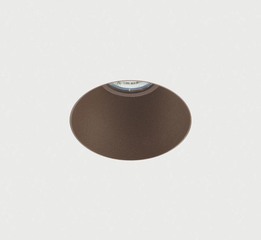Trimless inbouwspot GU10 Moon 1 Rond - Mat brons