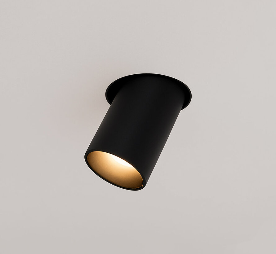 Trimless inbouw richtspot GU10 Moon 1 Zwart