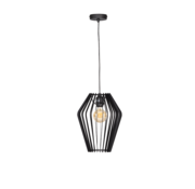 DMQ Duro Hanglamp Zwart – Lamellen Design Ø35 cm – E27