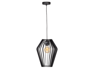 DMQ Duro Hanglamp Zwart – Lamellen Design Ø35 cm – E27