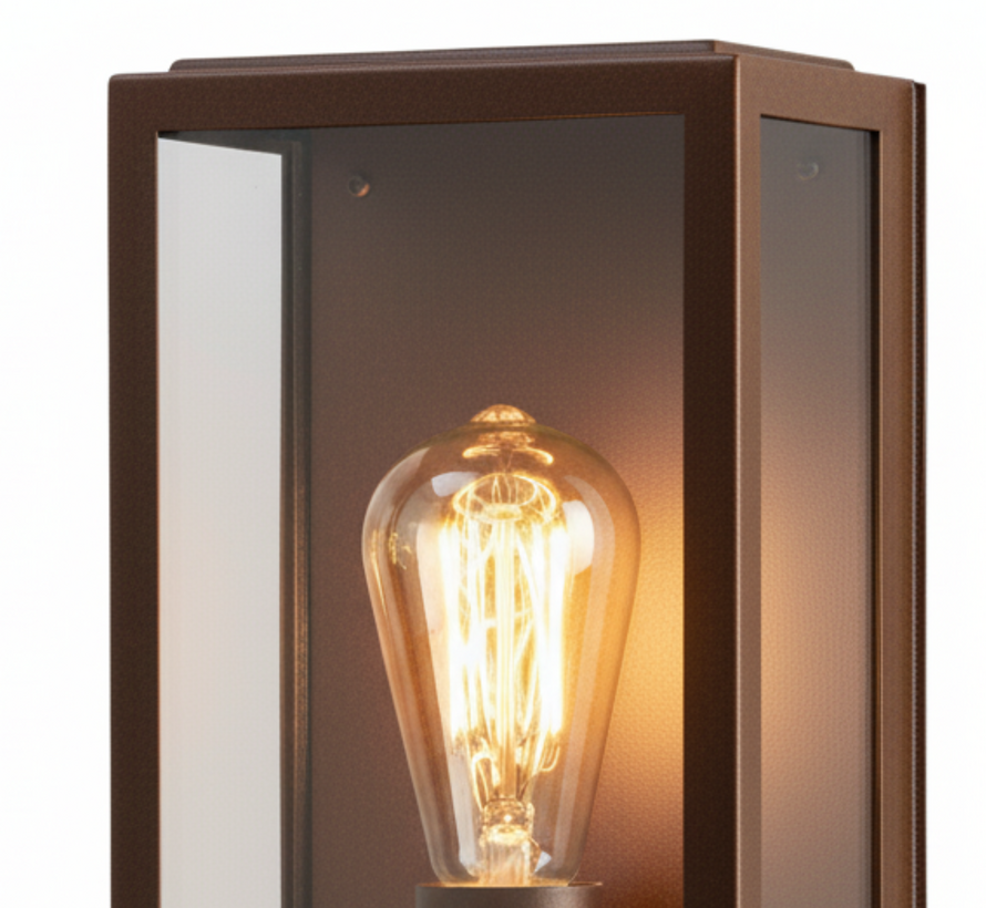 Wandlamp Boston voor Buiten - Rusty Brons