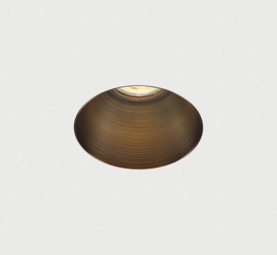 Trimless inbouwspot Moon 1 Rond Geborsteld brons - LED IP54
