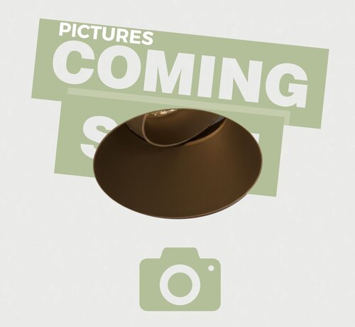 DMQ Trimless inbouwspot GU10 Moon 1 Rond Mat Brons - Verstelbaar