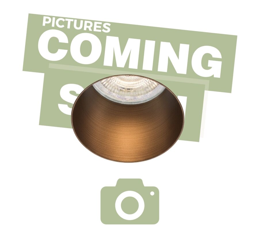 Trimless inbouwspot GU10 Myra Rond Geborsteld brons