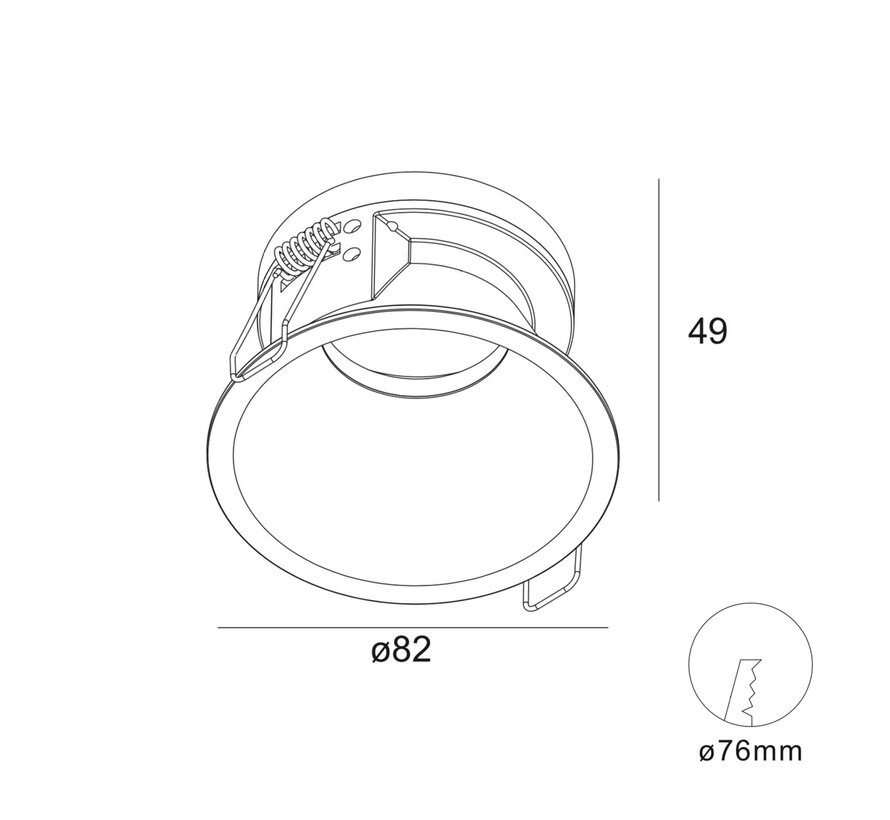 Inbouwspot GU10 Luna Rond Geborsteld brons - Extra kleine rand