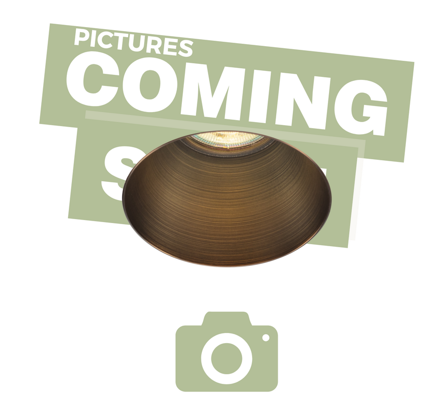 Inbouwspot GU10 Luna Rond Geborsteld brons - Extra kleine rand