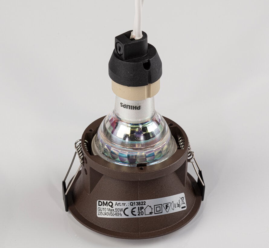 Inbouwspot GU10 Luna Rond Mat brons  - Extra kleine rand