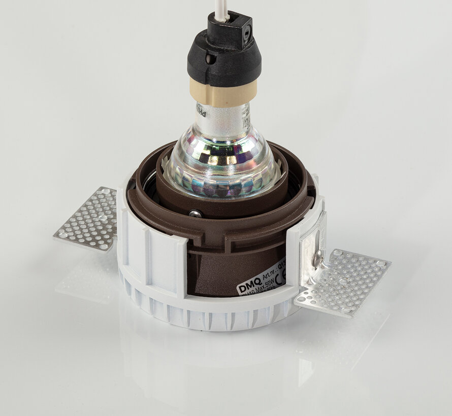 Trimless inbouwspot GU10 Moon 1 Rond Mat Brons - Verstelbaar