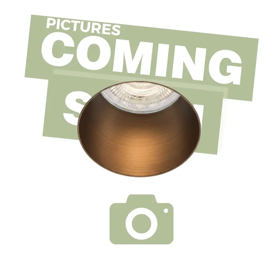 Trimless inbouwspot GU10 Myra Rond Geborsteld brons - IP44