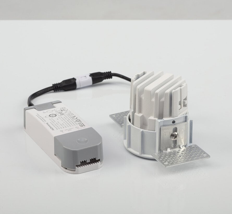 Trimless inbouwspot Myra Rond Zwart - LED IP44 - Lage inbouwdiepte