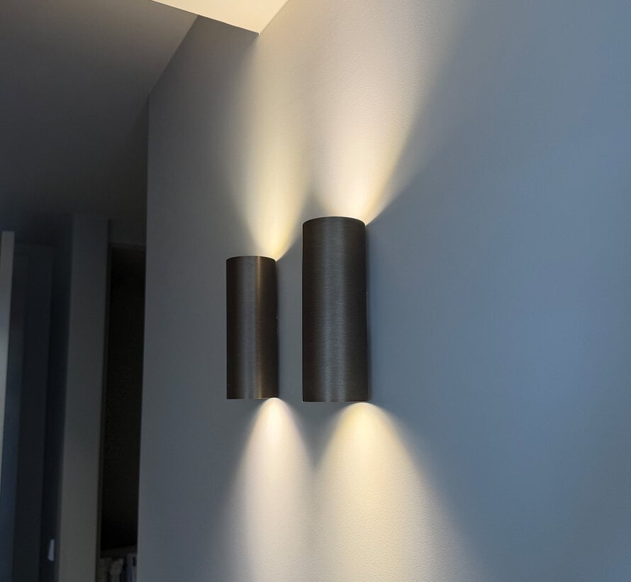 Wandlamp Bronte - Geborsteld Brons - GU10 - Up & Down -DMQ x VBS