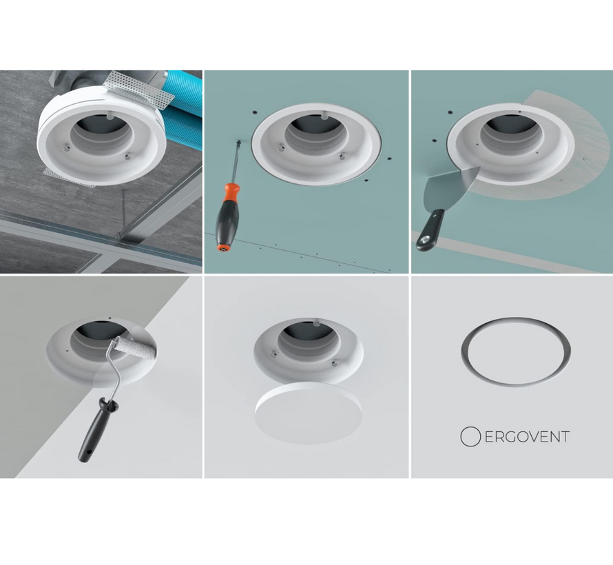 Ergovent instucbaar frameloos ventilatieventiel rond 125 mm