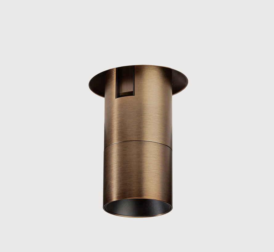 Trimless inbouw richtspot GU10 Moon 1 Geborsteld brons