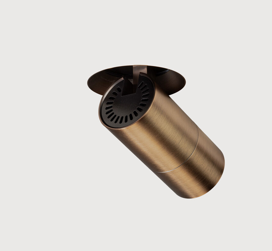 Trimless inbouw richtspot GU10 Moon 1 Geborsteld brons