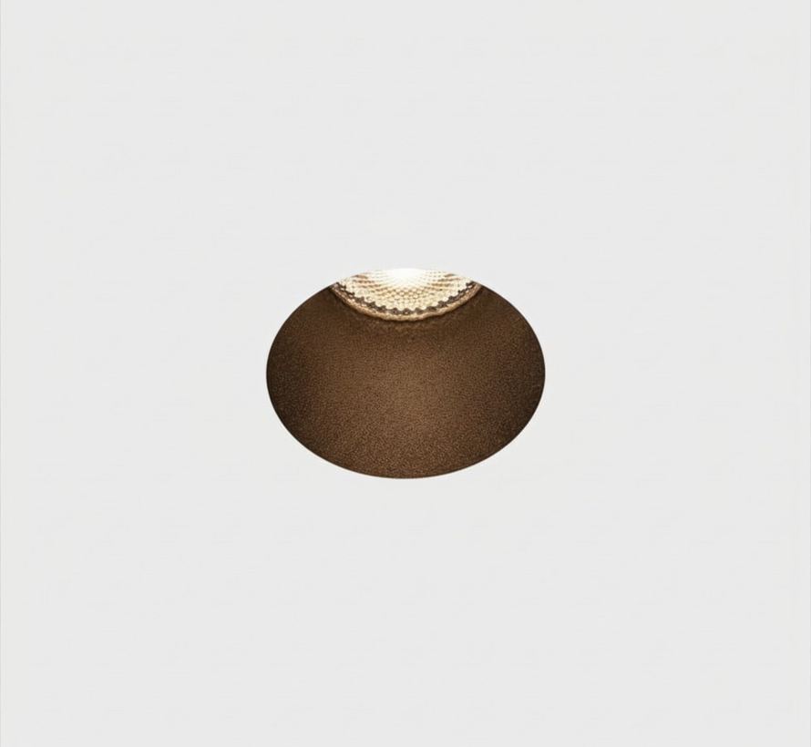 Trimless inbouwspot Myra Rond Matbrons - Geïntegreerde LED IP44 - Lage inbouwdiepte