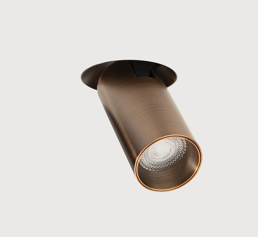 Trimless inbouw richtspot geïntegreerde LED 10W Moon 1 - Geborsteld brons