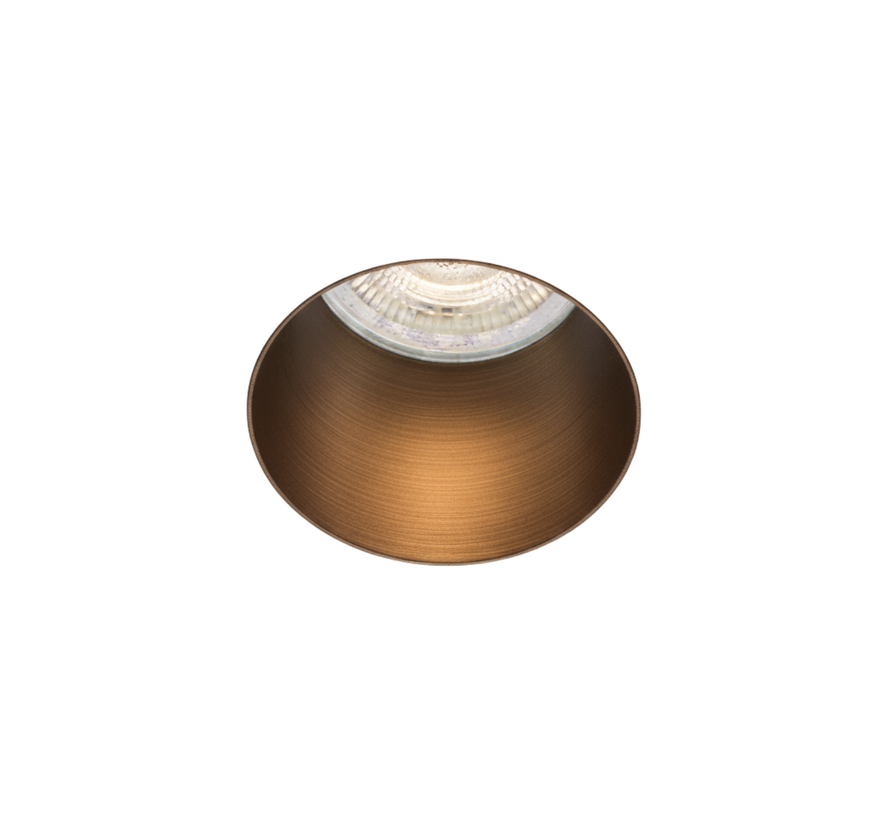 Trimless inbouwspot GU10 Myra Rond Geborsteld brons