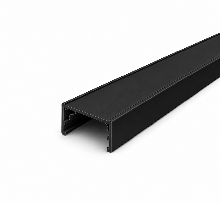 Afdekstrip Railverlichting 1 meter - Zwart