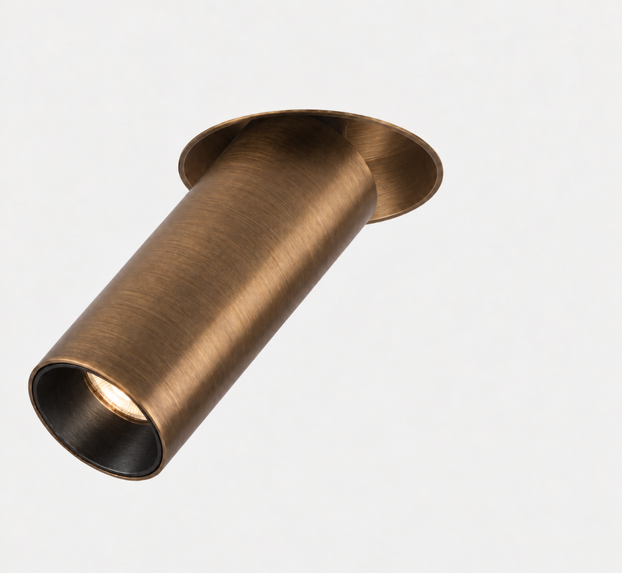 Trimless Richtspot Tube Myra – Geïntegreerde LED – Geborsteld Brons