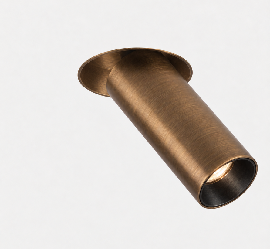 Trimless Richtspot Tube Myra – Geïntegreerde LED – Geborsteld Brons