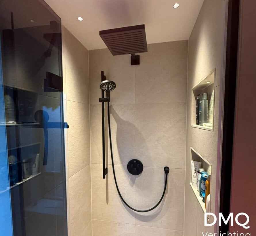 Trimless inbouwspot Lark IP65 35mm LED Geborsteld gunmetal