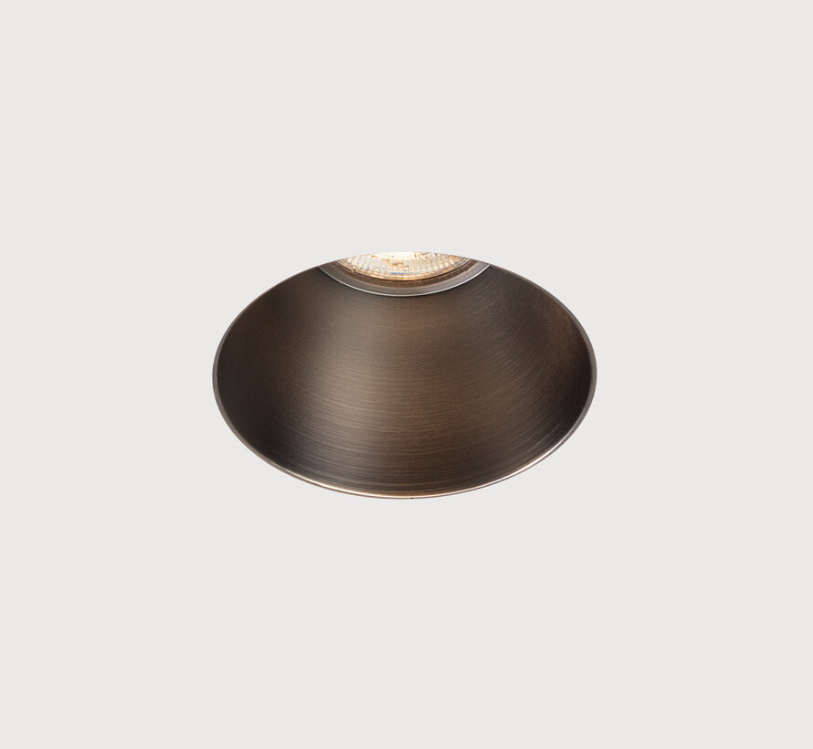 Trimless inbouwspot Moon 1 Rond Geborsteld gunmetal - LED IP54