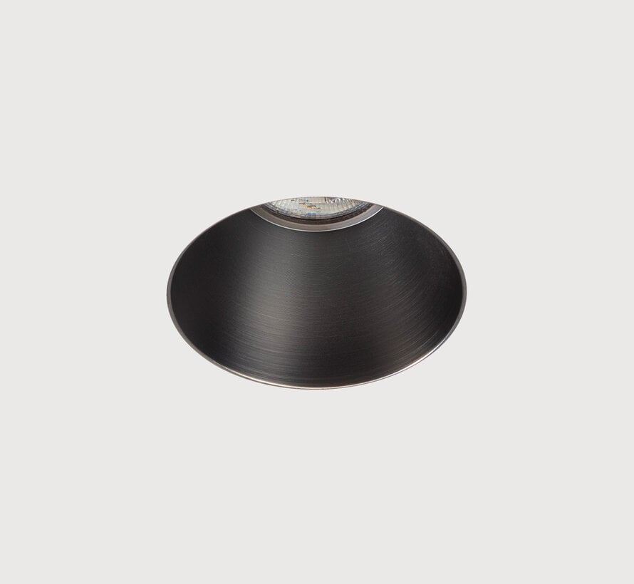 Trimless inbouwspot Moon 1 Rond Geborsteld gunmetal - LED IP54