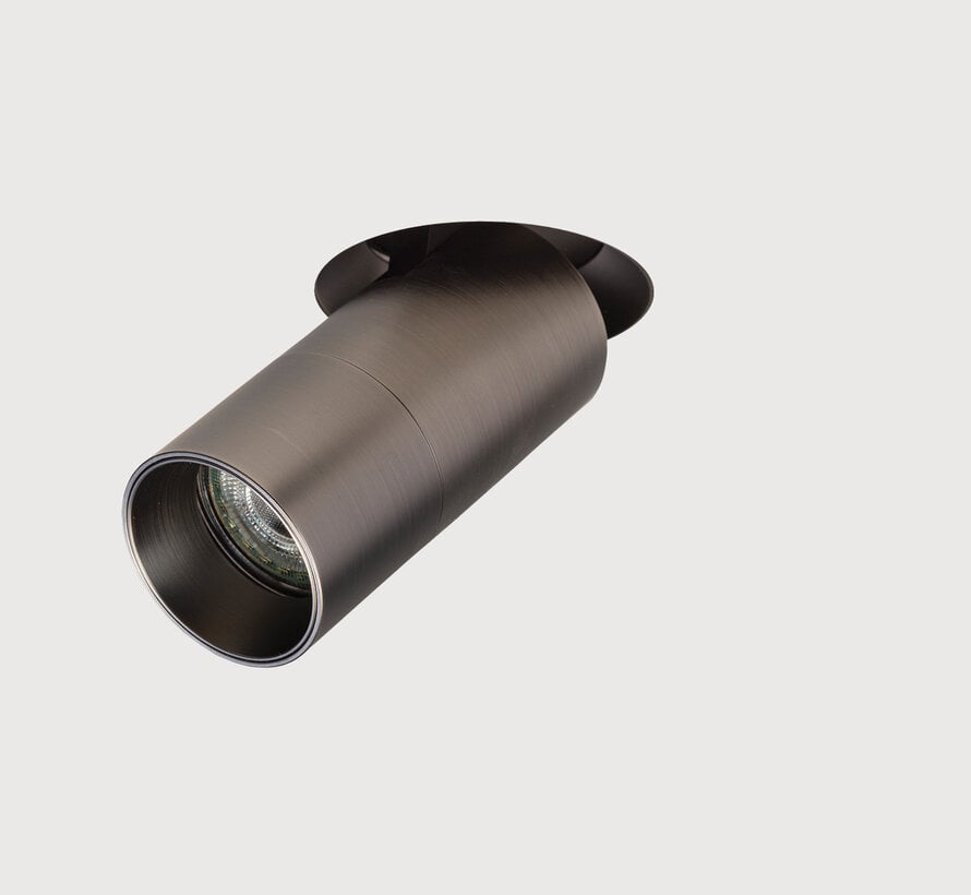 Trimless inbouw richtspot GU10 Moon 1 Geborsteld gunmetal