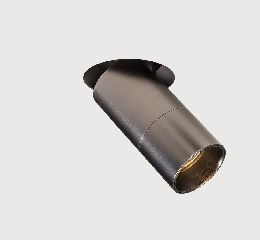 Trimless inbouw richtspot GU10 Moon 1 Geborsteld gunmetal