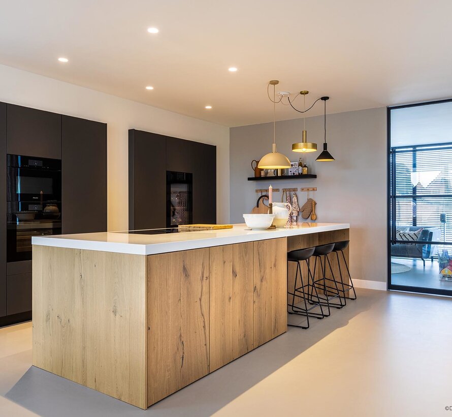 Trimless inbouwspot GU10 Moon 1 Rond - Geborsteld gunmetal