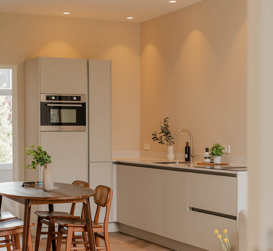 Trimless inbouwspot GU10 Moon 1 Rond - Geborsteld gunmetal
