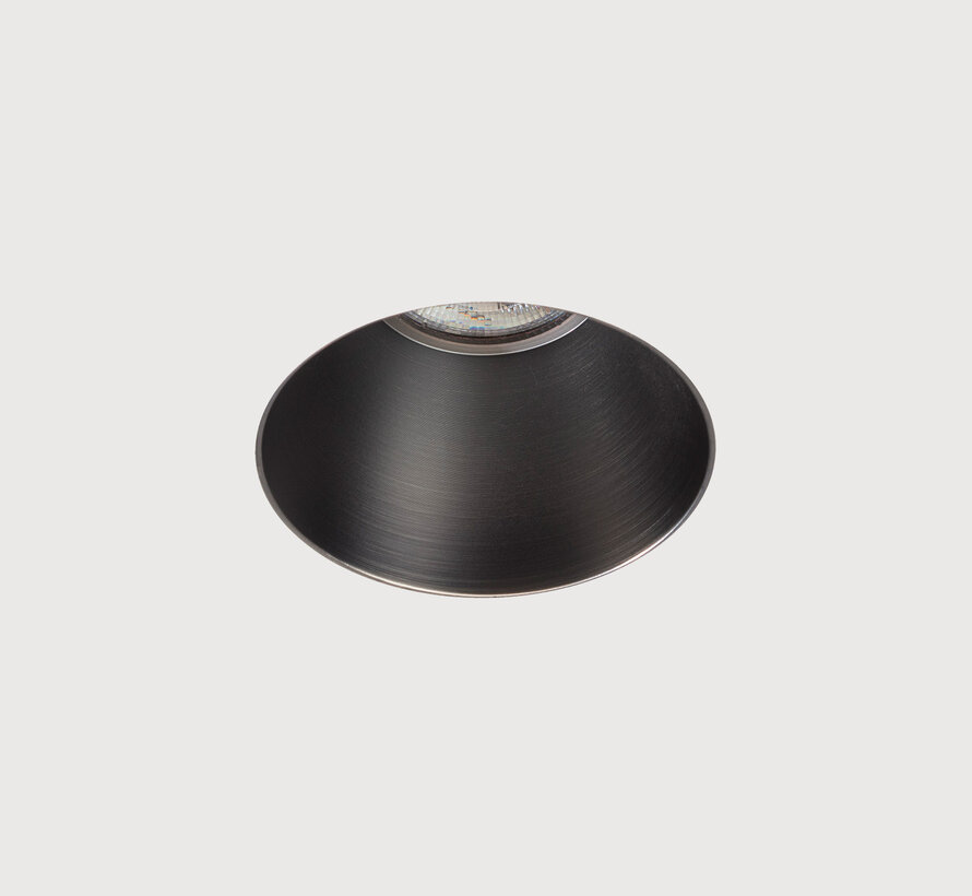 Trimless inbouwspot GU10 Moon 1 Rond - Geborsteld gunmetal