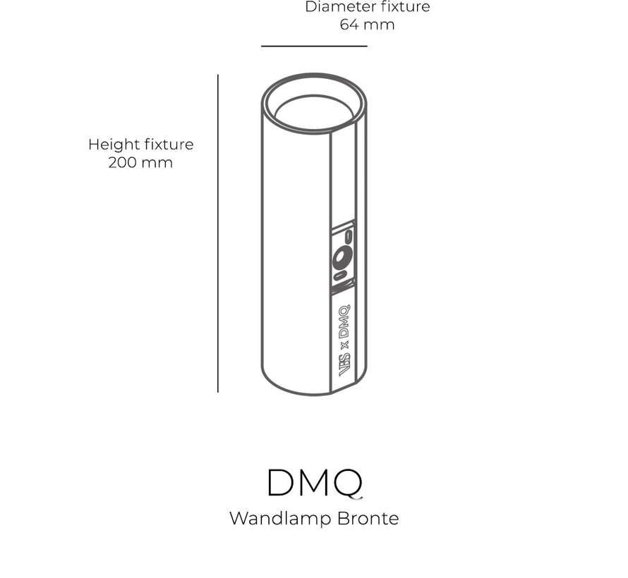 Wandlamp Bronte - Geborsteld Gunmetal - GU10 - Up & Down -DMQ x VBS