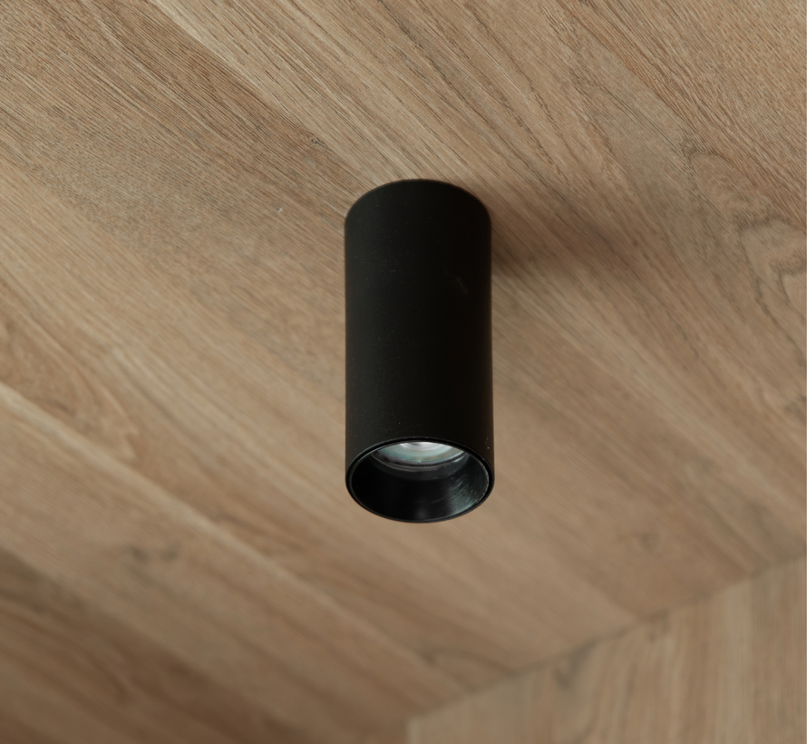 Plafondspot Opbouw Tube Elmont 1 Zwart