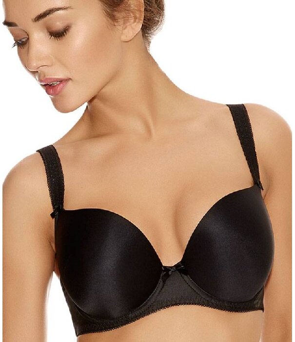 Freya  Deco Plunge Bh met beugel & licht voorgevormde cup in zwart of huidkleur