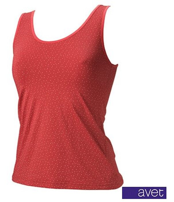 Avet Ondergoed Avet Manja microfaser singlet kleur rood of zwart met stip printje