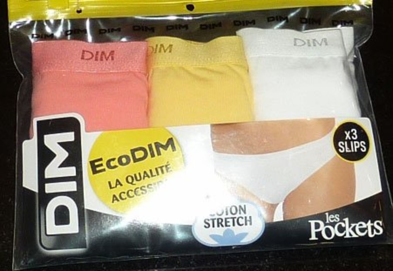Dim    EcoDim cotton stretch driedelig slipset mt 34/36 tm 42/44 in zowel basis als modetinten