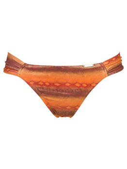 Sapph Sapph Cinnamon butterfly een laag model bikinislip kleur oranje met snakeprint