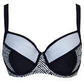 Phi Phi Island bikinitop met beugel & voorvorm kleur zwart met wit gecombineerd