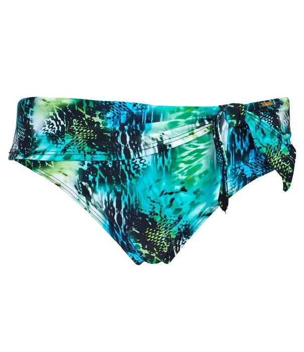 Sapph Sapph Gilli Island  hoge bikinislip kleur aqua print snake